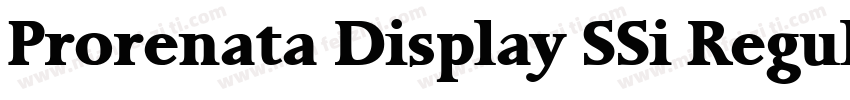 Prorenata Display SSi Regular字体转换